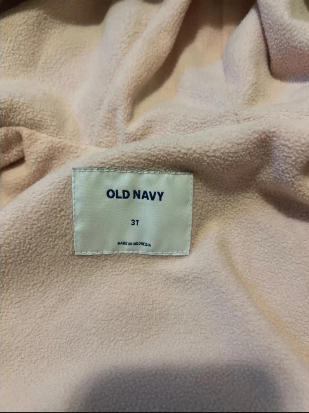 Old Navy Kids Hooded Puffer Jacket in Green with Cream Lining
